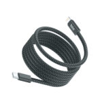 T4CL 27W USB-C to Lightning Manyetik Tasarımlı Örgülü Hızlı Şarj ve Data Kablosu 1 Metre Siyah