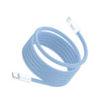 T4CL 27W USB-C to Lightning Manyetik Tasarımlı Örgülü Hızlı Şarj ve Data Kablosu 1 Metre Mavi