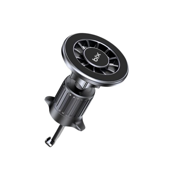 BXCH13 360° Ayarlanabilir Hava Menfezi için Metal Kancalı Manyetik Araç İçi Telefon Tutucu Siyah