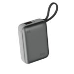 PB120 20000mAh PD 65W Cep Boyu Kompakt Tasarımlı Dijital Göstergeli Mini Powerbank Taşınabilir Süper Hızlı Şarj Cihazı Gri