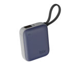 PB119 10000mAh PD 20W Cep Boyu Kompakt Tasarımlı Dijital Göstergeli Mini Powerbank Taşınabilir Hızlı Şarj Cihazı Deniz Mavisi