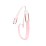 TSC2CC Type-C to Type-C 3A 60W 480Mbps Örgülü ve Şeffaf Silikonlu Hızlı Şarj ve Data Kablosu 1 Metre Pembe