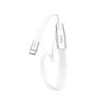 TSC2CC Type-C to Type-C 3A 60W 480Mbps Örgülü ve Şeffaf Silikonlu Hızlı Şarj ve Data Kablosu 1 Metre Beyaz