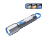 BX1010FL Beyaz-Mavi-Turuncu 3 Renk LED Özellikli Max 500 Lümen ve 500 Metreye Kadar Menzilli USB-C Şarj Edilebilir Kamp, Yürüyüş, Tamir, Güvenlik, Acil Durumlar İçin 10W El Feneri