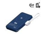 PB121 Qi2 25W Kablosuz Magsafe PD 3.0 10000mAh Semi-Solid State Bataryalı Powerbank Dahili USB-C Kablolu Taşınabilir Hızlı Şarj Cihazı Lacivert