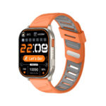 TSW4 47mm Ultra İnce 2.04” AMOLED Ekranlı Akıllı Saat Turuncu – Dahili LED Fenerli, Bluetooth Aramalı, Nabız & SpO₂ Ölçer, iOS ve Android Uyumlu